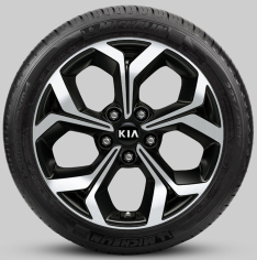 Lichtmetalen velgenset 17 inch Hayang antraciet gepolijst met TPMS en Hankook zomerbanden